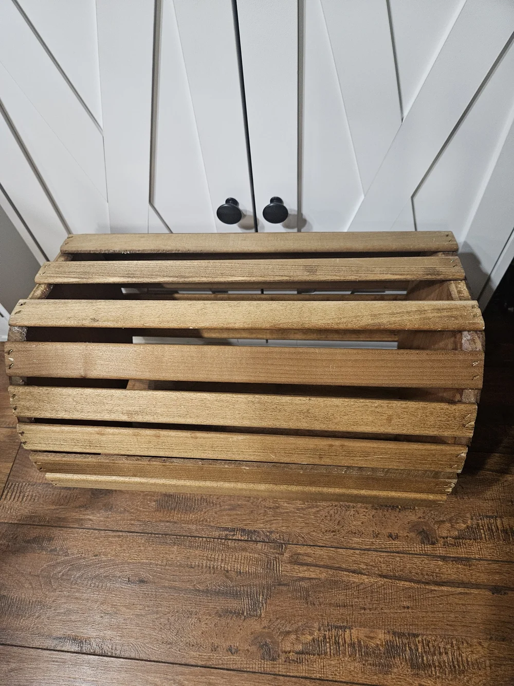 Vintage Primitive Wooden Slat Carrier Tote Caddy Large 16.5